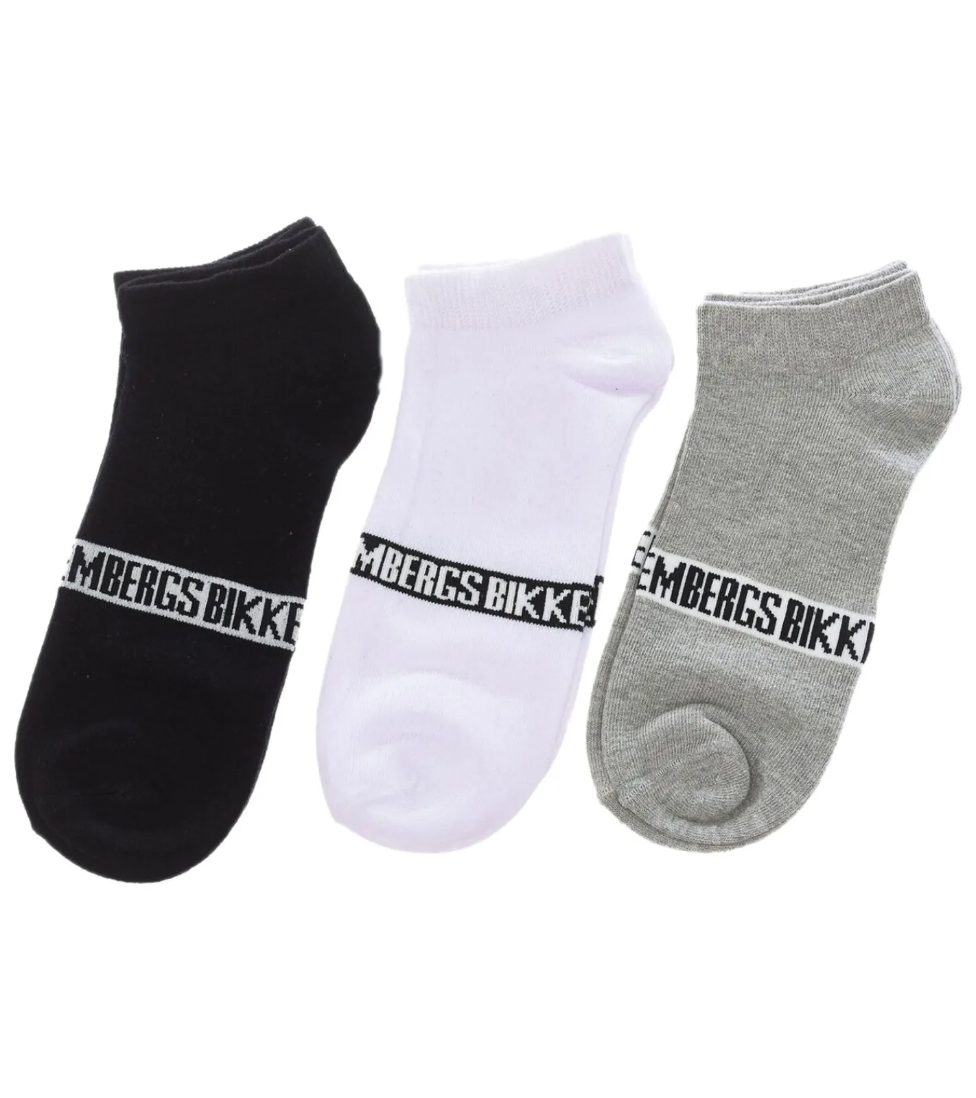 Strümpfe & Socken|Unterwäsche & Socken*BIKKEMBERGS 15 Paar Herren Tennis-Socken mit Marken Schriftzug Baumwoll-Strümpfe im Sparpack Weiß/Schwarz/Grau/Blau