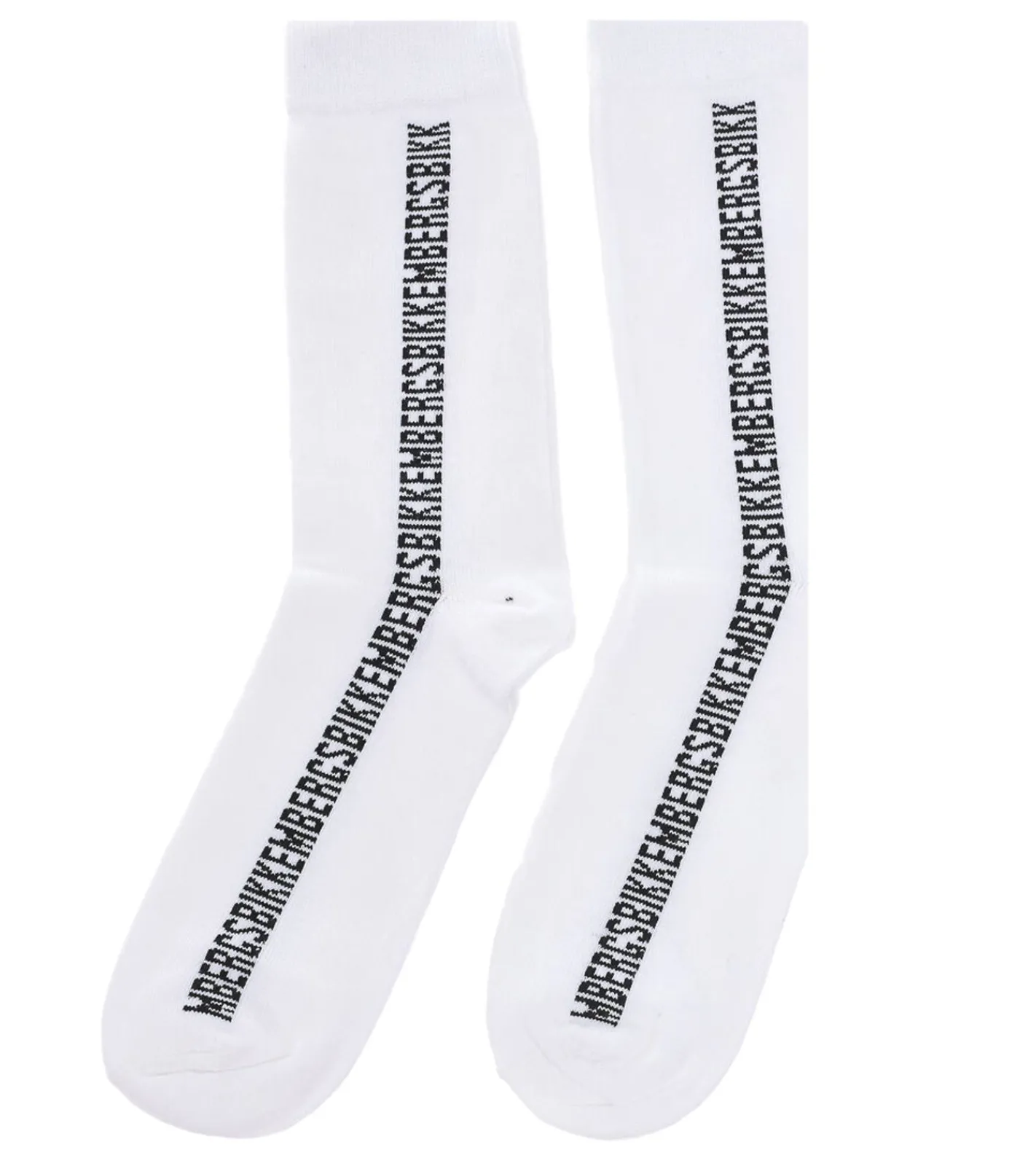 Strümpfe & Socken|Unterwäsche & Socken*BIKKEMBERGS 2 Paar Herren lange Sport-Socken mit Markenschriftzug Baumwoll-Strümpfe BK016 Weiß/Schwarz