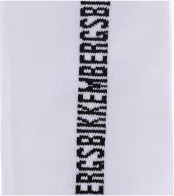 Strümpfe & Socken|Unterwäsche & Socken*BIKKEMBERGS 2 Paar Herren lange Sport-Socken mit Markenschriftzug Baumwoll-Strümpfe BK016 Weiß/Schwarz
