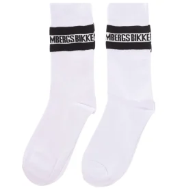 Strümpfe & Socken|Unterwäsche & Socken*BIKKEMBERGS 2 Paar Herren Baumwoll-Socken mit kleinem Markenschriftzug Strümpfe Sneaker-Socken Weiß/Schwarz/Rot