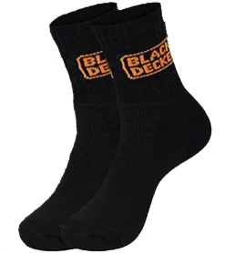 Strümpfe & Socken|Unterwäsche & Socken*BLACK+DECKER 3 Paar Herren Arbeits-Socken mit Cushion Terry Baumwoll-Socken Work-Socken OEKO-TEX Standard 100 BX/OBII/1/DEKCX347 Schwarz