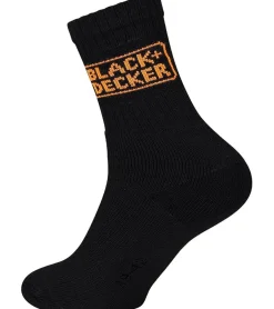 Strümpfe & Socken|Unterwäsche & Socken*BLACK+DECKER 3 Paar Herren Arbeits-Socken mit Cushion Terry Baumwoll-Socken Work-Socken OEKO-TEX Standard 100 BX/OBII/1/DEKCX347 Schwarz