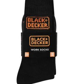 Strümpfe & Socken|Unterwäsche & Socken*BLACK+DECKER 3 Paar Herren Arbeits-Socken mit Cushion Terry Baumwoll-Socken Work-Socken OEKO-TEX Standard 100 BX/OBII/1/DEKCX347 Schwarz