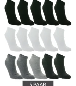 Strümpfe & Socken|Socken & Unterwäsche*CINQUE 5 Paar Sneaker-Socken schlichte Baumwoll-Socken Oeko-Tex 100 zertifiziert in , Weiß, Grau Schwarz