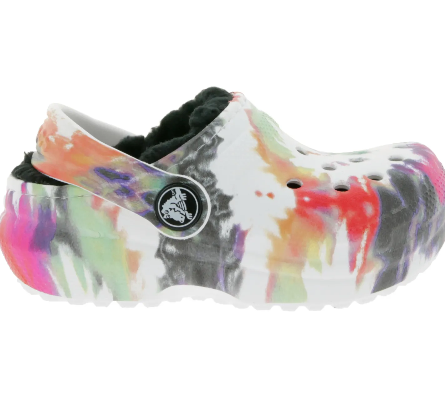 Hausschuhe*crocs 3 Paar Classic Lined Tie-Dye Kinder Haus-Schuhe gefütterte Clogs mit Dual--Comfort 206683-0C4 Bunt