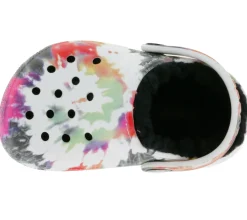 Hausschuhe*crocs 3 Paar Classic Lined Tie-Dye Kinder Haus-Schuhe gefütterte Clogs mit Dual--Comfort 206683-0C4 Bunt