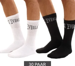Strümpfe & Socken|Socken & Unterwäsche*EVERLAST 30 Paar Herren Sport-Socken mit Baumwollanteil Damen Socken Sparpack OEKO-TEX Standard EVL1TENX oder Schwarz Weiß