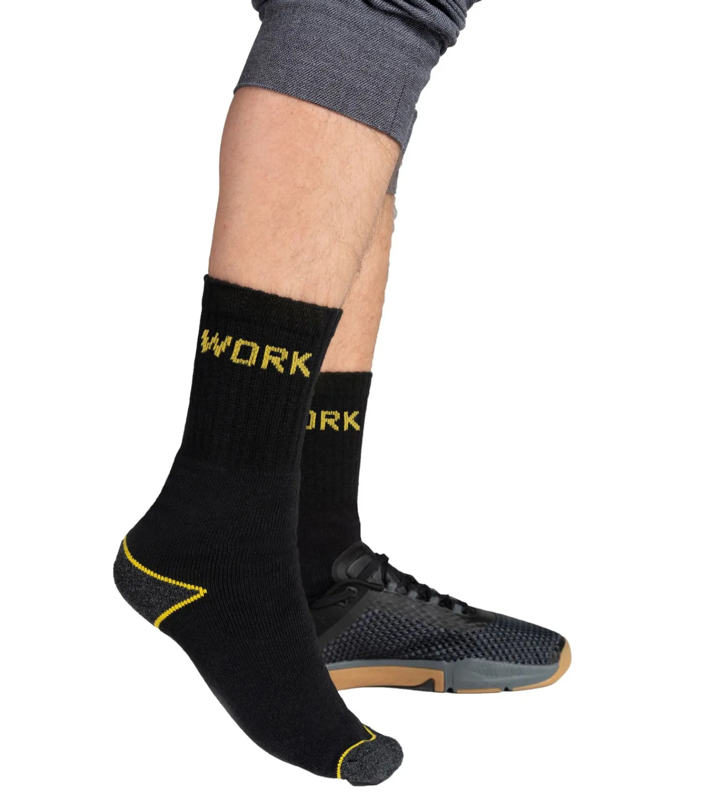 Strümpfe & Socken|Socken & Unterwäsche*GRIPWOOL 30 Paar Arbeits-Strümpfe Baumwoll-Socken Work-Socken Sneaker-Socken oder Crew-Socken Schwarz lange Socken