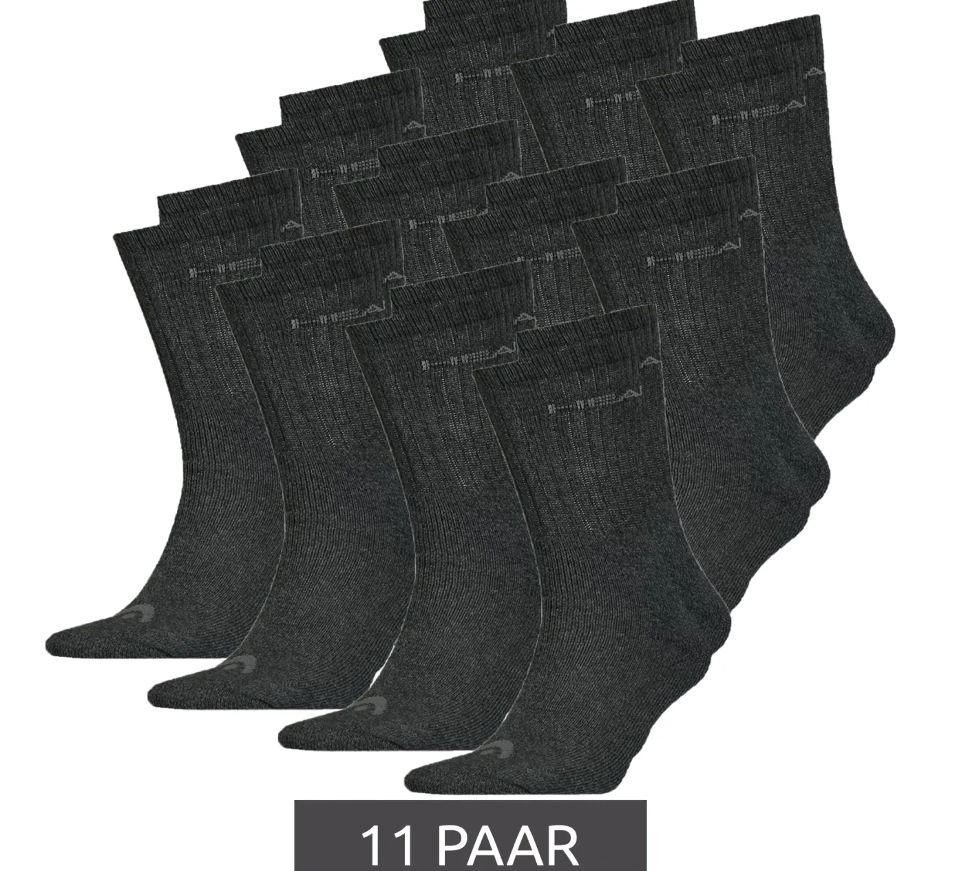Strümpfe & Socken|Sportausrüstung*Head 11 Paar All Sports Socken Damen und Herren Trainings-Socken Sport-Strümpfe 701236921 in Schwarz, Blau, Grau, Weiß