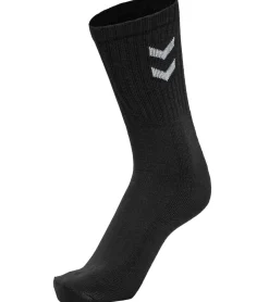 Strümpfe & Socken|Socken & Unterwäsche*hummel 18 Paar Basic Crew-Socken mit Kontrastwinkel Baumwoll-Strümpfe Sport-Socken 022030 Schwarz oder Weiß