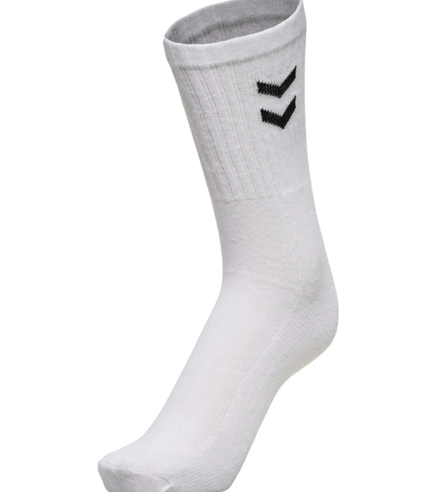 Strümpfe & Socken|Socken & Unterwäsche*hummel 18 Paar Basic Crew-Socken mit Kontrastwinkel Baumwoll-Strümpfe Sport-Socken 022030 Schwarz oder Weiß
