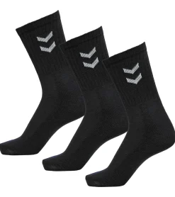 Strümpfe & Socken|Socken & Unterwäsche*hummel 36 Paar Basic Crew-Socken mit Kontrastwinkel Baumwoll-Strümpfe Sport-Socken 022030 Schwarz oder Weiß