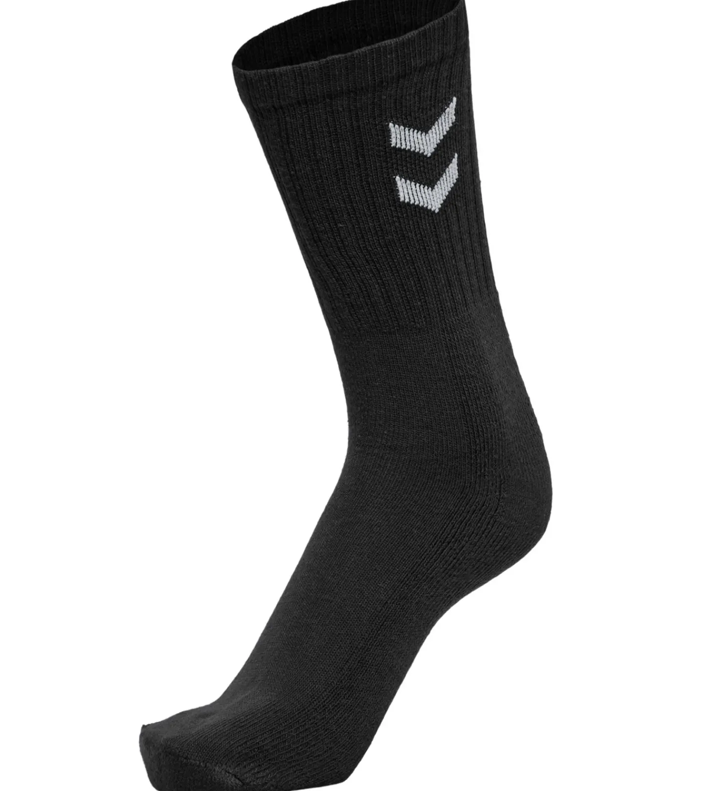 Strümpfe & Socken|Socken & Unterwäsche*hummel 36 Paar Basic Crew-Socken mit Kontrastwinkel Baumwoll-Strümpfe Sport-Socken 022030 Schwarz oder Weiß