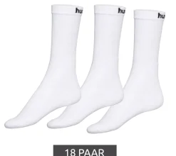 Strümpfe & Socken|Socken & Unterwäsche*hummel 18 Paar Basic Sport-Socken mit Marken-Schriftzug Baumwoll-Strümpfe Alltags-Socken 205603 Weiß oder Schwarz