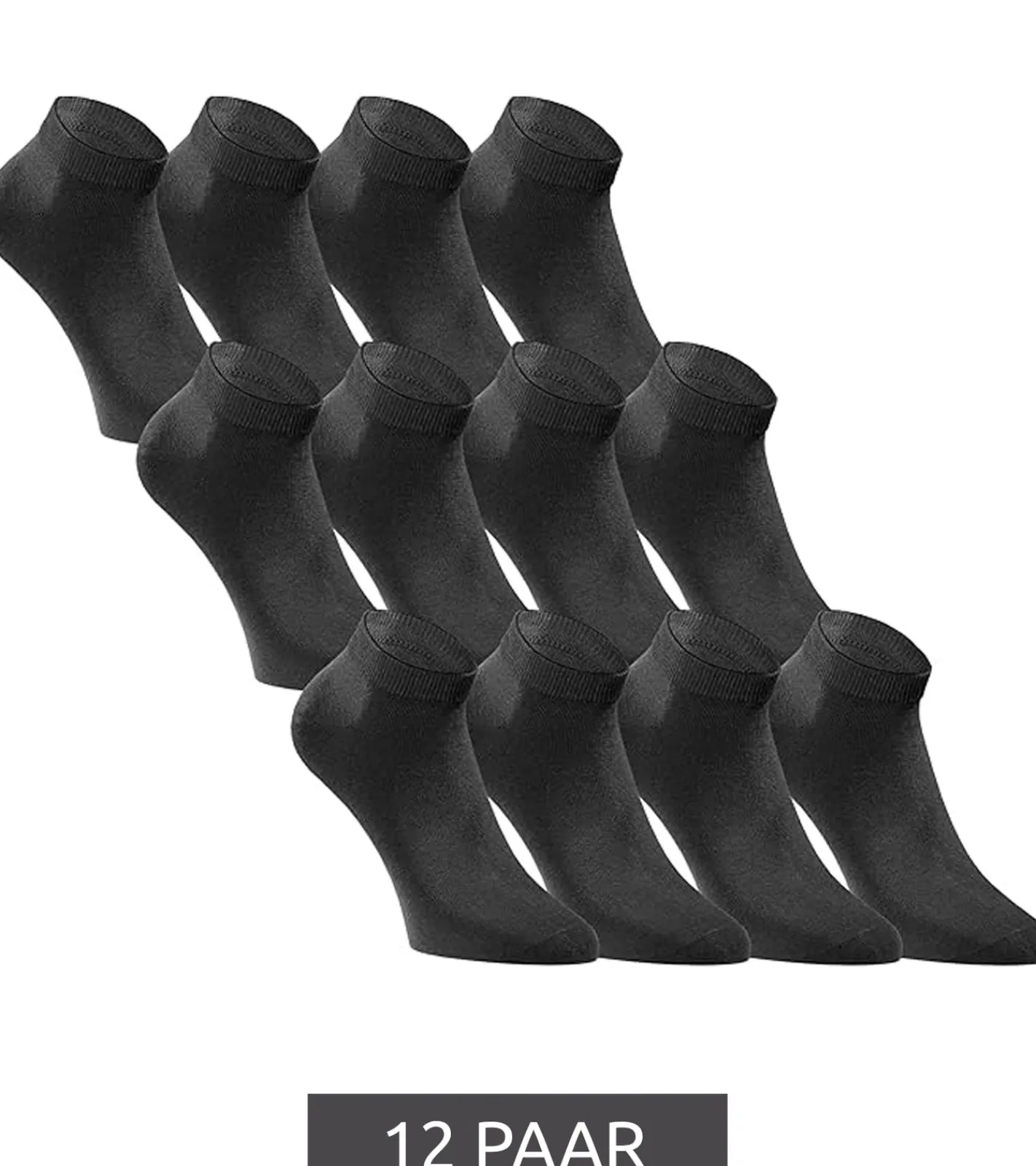 Strümpfe & Socken|Socken & Unterwäsche*Jack & Jones 36 Paar Short Sock Sneaker-Socken Sport-Strümpfe Baumwoll Quarter-Socken 12260511 in Schwarz, Grau, Weiß oder im Mix