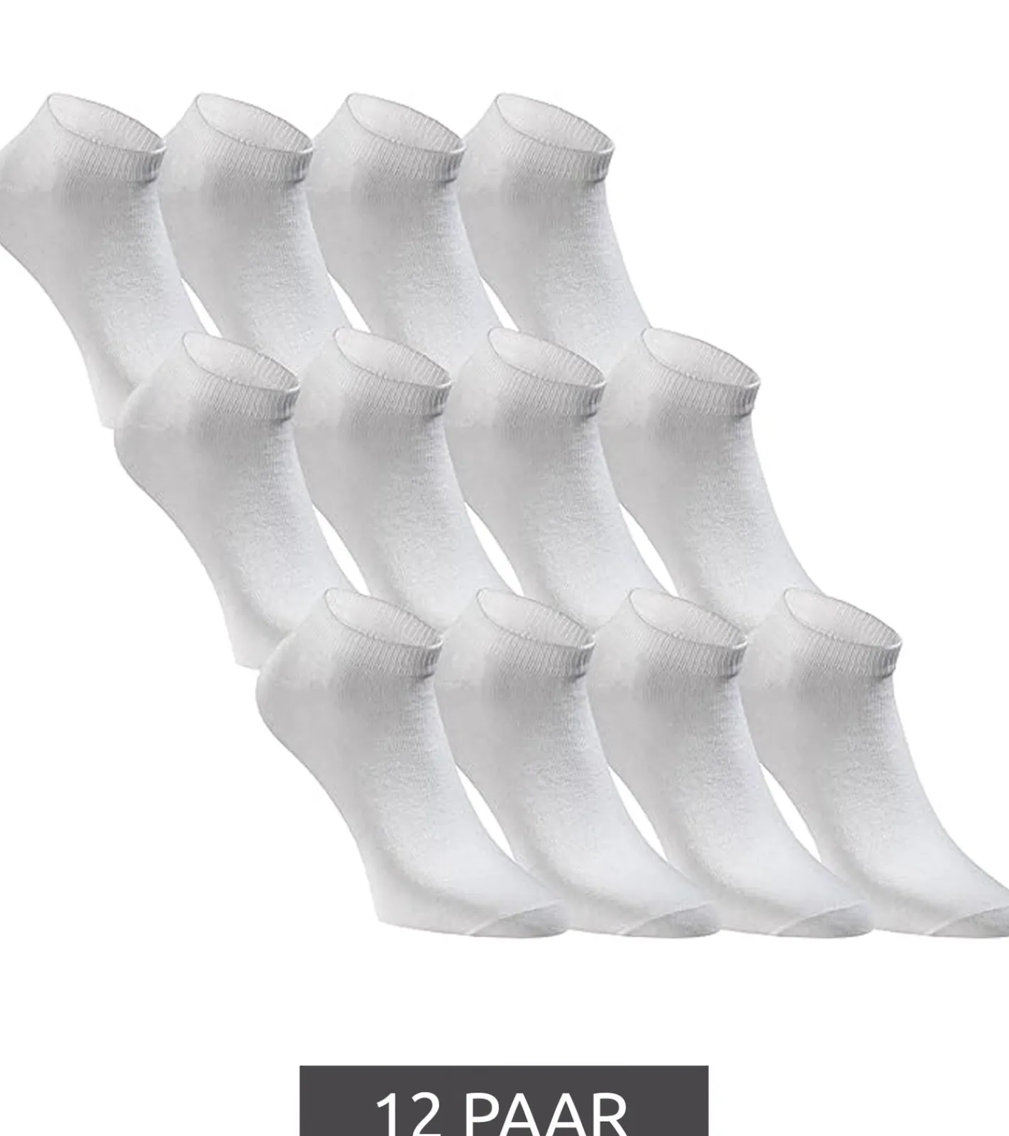 Strümpfe & Socken|Socken & Unterwäsche*Jack & Jones 36 Paar Short Sock Sneaker-Socken Sport-Strümpfe Baumwoll Quarter-Socken 12260511 in Schwarz, Grau, Weiß oder im Mix