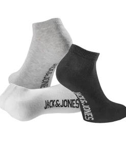 Strümpfe & Socken|Socken & Unterwäsche*Jack & Jones 12 Paar Short Sock Sneaker-Socken Sport-Strümpfe Baumwoll Quarter-Socken 12260511 Schwarz/Grau/Weiß