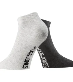 Strümpfe & Socken|Socken & Unterwäsche*Jack & Jones 12 Paar Short Sock Sneaker-Socken Sport-Strümpfe Baumwoll Quarter-Socken 12260511 Schwarz/Grau