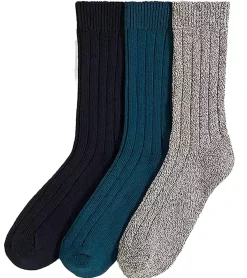 Strümpfe & Socken|Kinder-Unterwäsche*O46bpx 3 Paar Kinder Baumwoll-Socken Jungen und Mädchen Strick-Socken 951045 Blau/Türkis/Grau