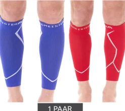 Sportunterbekleidung|Sportausrüstung*megmeister 1 Paar Waden Kompressions-Stutzen Beinlinge 23-32 mmHg Wadenwärmer MER003 Rot, Blau oder Schwarz