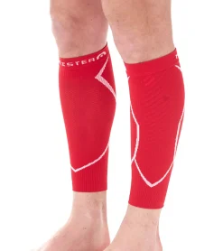 Sportunterbekleidung|Sportausrüstung*megmeister 1 Paar Waden Kompressions-Stutzen Beinlinge 23-32 mmHg Wadenwärmer MER003 Rot, Blau oder Schwarz