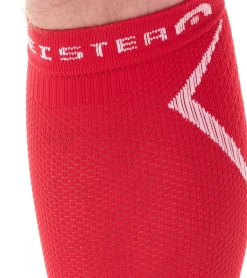 Sportunterbekleidung|Sportausrüstung*megmeister 1 Paar Waden Kompressions-Stutzen Beinlinge 23-32 mmHg Wadenwärmer MER003 Rot/Weiß