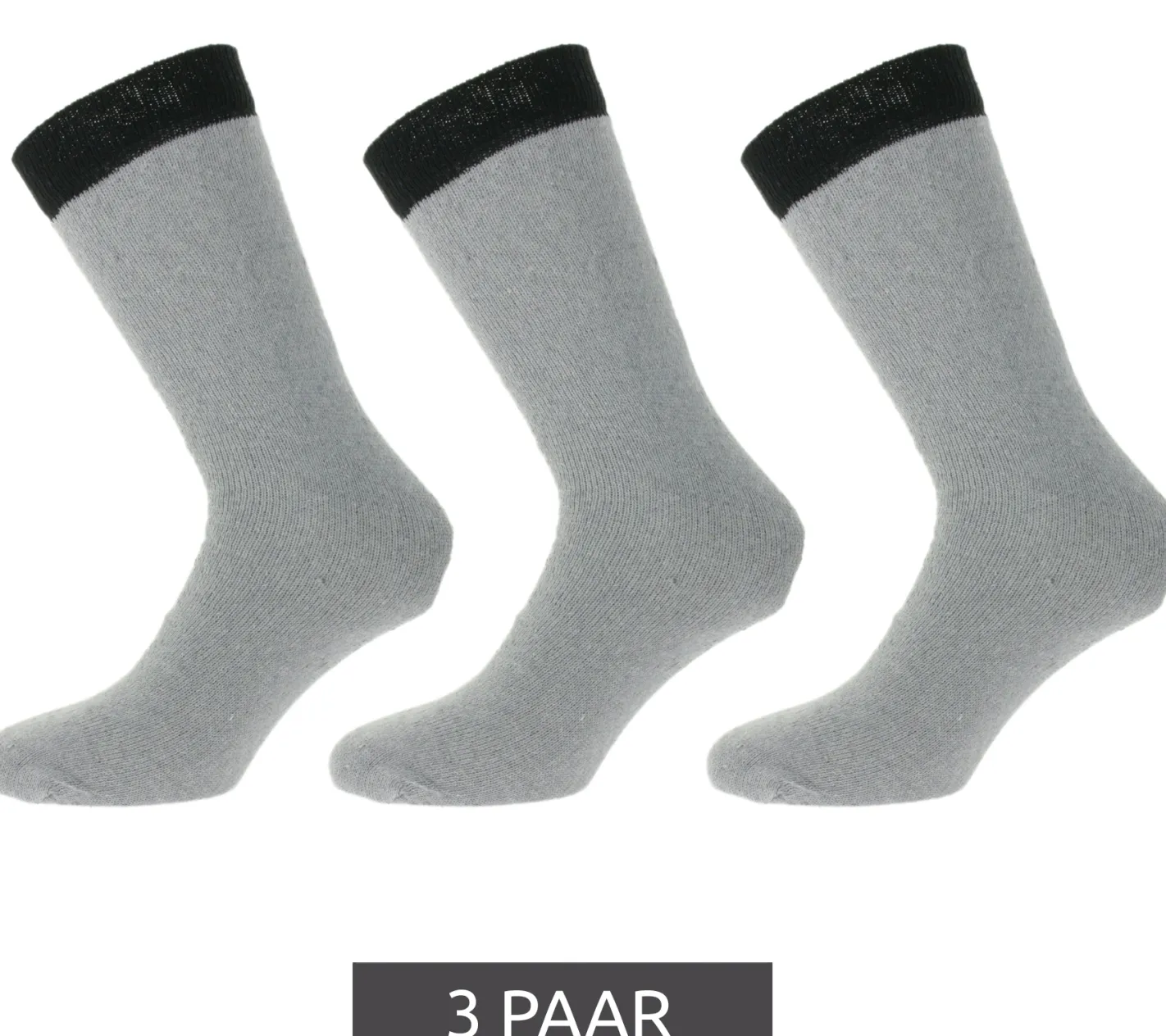 Strümpfe & Socken|Unterwäsche & Socken*MENS WORK SOCKS 3 Paar Arbeits-Socken Baumwoll-Socken Work-Socken lange Socken MWS-21002 Grau