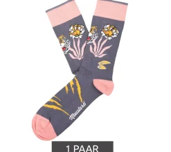 Strümpfe & Socken|Socken & Unterwäsche*Moustard 1 Paar Bengal Baumwoll-Socken mit bengalischem Tiger gemusterte lange Strümpfe 22S-BENGAL Grau/Rosa