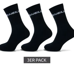 Strümpfe & Socken|Socken & Unterwäsche*O´NEILL 3 Paar O NEILL Strümpfe Sport-Socken aus recycelter Baumwolle 770003 Schwarz