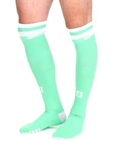 Strümpfe & Socken|Sportunterbekleidung*Outfitter 1 Paar OCEAN FABRICS Tahi Fußball-Stutzen Knie-Strümpfe für Damen und Herren klassische Sport-Socken OUT-U-3029-OTW-25 Grün