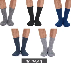 Strümpfe & Socken|Unterwäsche & Socken*primair socks. 30 Paar nachhaltige Freizeit-Socken Baumwoll-Socken lange Strick-Socken 53200 Schwarz/Weiß/Hellgrau/Dunkelgrau
