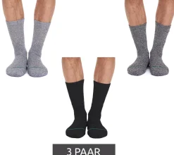 Strümpfe & Socken|Unterwäsche & Socken*primair socks. 3 Paar nachhaltige Freizeit-Socken Baumwoll-Socken lange Strick-Socken 53200 Schwarz/Weiß/Hellgrau/Dunkelgrau