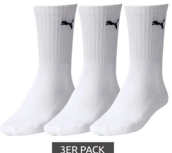 Strümpfe & Socken|Socken & Unterwäsche*PUMA 3 Paar schlichte Sport-Socken Baumwoll-Socken Tennis-Socken lange Strümpfe 7308 300 Weiß