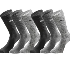 Strümpfe & Socken|Socken & Unterwäsche*PUMA 12 Paar Sport-Strümpfe mit gepolsterten Fußbereich Tennissocken atmungsaktive Socken extra weicher Bund 701224759 Schwarz/Anthrazit/Grau