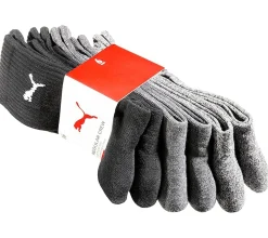 Strümpfe & Socken|Socken & Unterwäsche*PUMA 12 Paar Sport-Strümpfe mit gepolsterten Fußbereich Tennissocken atmungsaktive Socken extra weicher Bund 701224759 Schwarz/Anthrazit/Grau