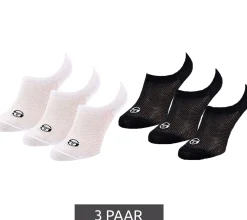 Strümpfe & Socken|Socken & Unterwäsche*Sergio Tacchini 3 Paar Invisible Footie Füßlinge kurze Sommer-Socken Baumwoll-Strümpfe Schwarz oder Weiß