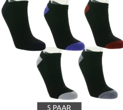 Strümpfe & Socken|Socken & Unterwäsche*SOCKSWEAR 5 Paar Baumwoll-Strümpfe Sneaker-Socken Voll-Frottee Socken NAN 7673818 Schwarz/Rot/Blau/Grau