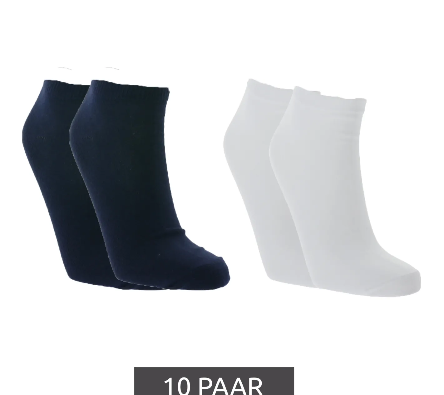 Strümpfe & Socken|Socken & Unterwäsche*spirit of colours 10 Paar nachhaltige Sneaker-Socken OEKO-TEX Standard 100 zertifiziert bequeme Strümpfe aus Bio-Baumwolle Weiß/Navy