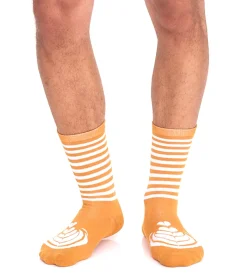 Strümpfe & Socken|Socken & Unterwäsche*TASTIQ 2 Paar Baumwoll-Socken mit Print lange Strümpfe in Geschenkbox TAS/1/CSX2 mit Pommesdruck oder mit Latte Macchiato Print