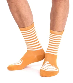 Strümpfe & Socken|Socken & Unterwäsche*TASTIQ 2 Paar Baumwoll-Socken mit Print lange Strümpfe in Geschenkbox TAS/1/CSX2 mit Pommesdruck oder mit Latte Macchiato Print