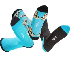 Strümpfe & Socken|Socken & Unterwäsche*TASTIQ 18 Paar Baumwoll-Socken mit Print lange Strümpfe in stylischer Geschenkbox Tas/1/CSX3 mit oder Donut Print Pizza