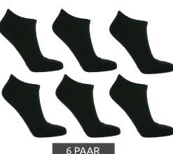 Strümpfe & Socken|Socken & Unterwäsche*TASTIQ 6 Paar Sneaker-Socken schlichte Baumwoll-Socken in Geschenkbox Sport-Socken Schwarz
