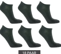 Strümpfe & Socken|Socken & Unterwäsche*TASTIQ 18 Paar Sneaker-Socken schlichte Baumwoll-Socken in Geschenkbox Sport-Socken Grau
