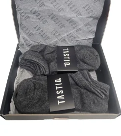 Strümpfe & Socken|Socken & Unterwäsche*TASTIQ 6 Paar Sneaker-Socken schlichte Baumwoll-Socken in Geschenkbox Sport-Socken Schwarz, Grau oder Weiß