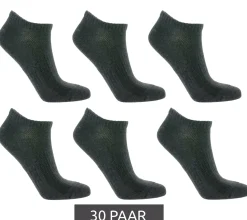 Strümpfe & Socken|Socken & Unterwäsche*TASTIQ 30 Paar Sneaker-Socken schlichte Baumwoll-Socken in Geschenkbox Sport-Socken Grau, Schwarz, Weiß, Blau, Grün oder Rosa
