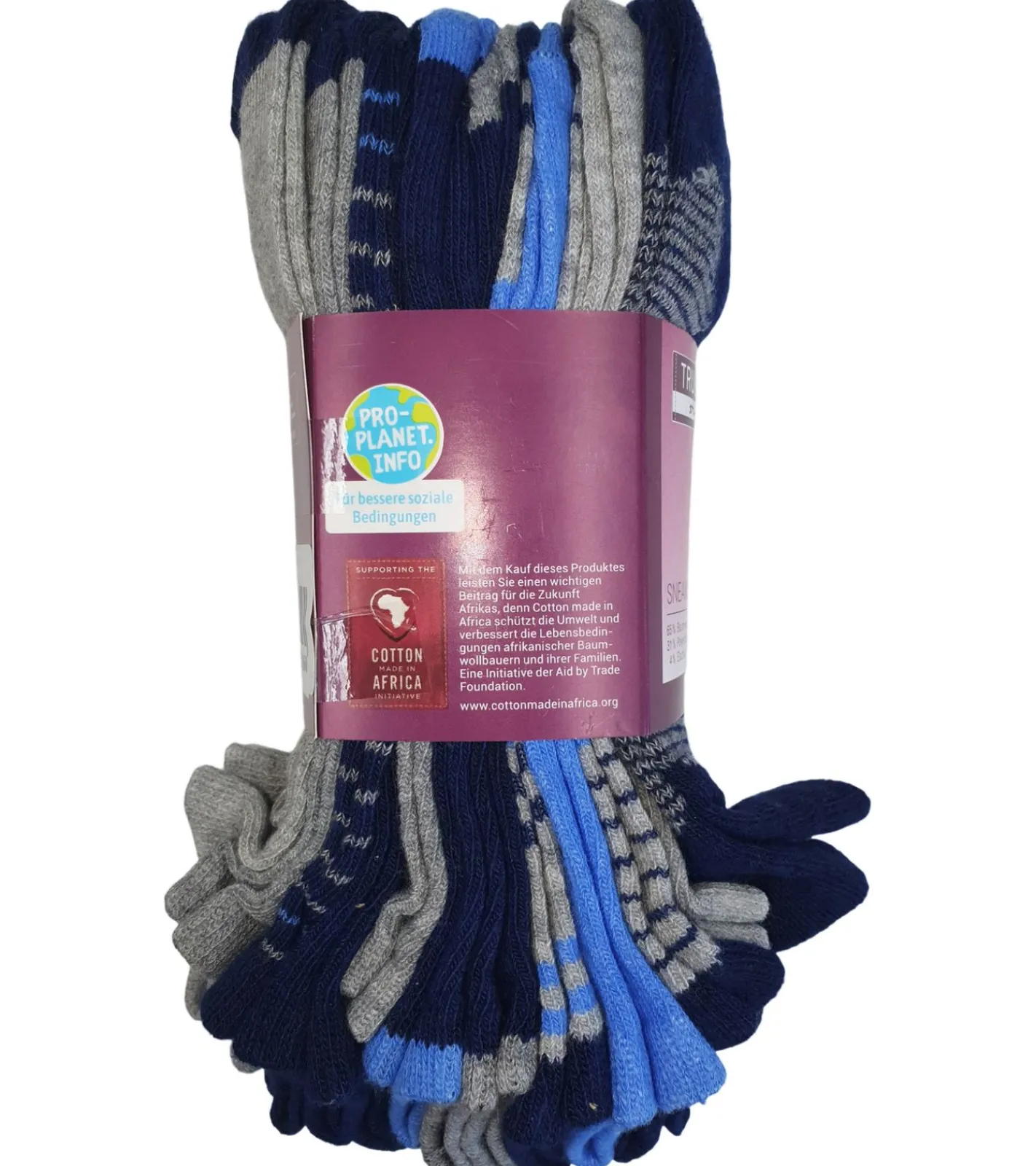 Strümpfe & Socken|Kinder-Unterwäsche*TRUE style 36 Paar Baumwoll-Strümpfe mit Komfortbund nachhaltige Sneaker-Socken mit verschiedenen Mustern Pink, Blau oder Schwarz Schwarz/Grau/Blau