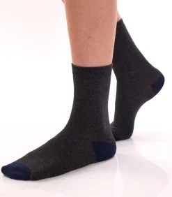 Strümpfe & Socken|Kinder-Unterwäsche*TRUE style 8 Paar Baumwoll-Strümpfe mit Komfortbund nachhaltige Business-Socken im Crew-Style verschiedene Muster Navy/Grau