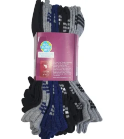 Strümpfe & Socken|Kinder-Unterwäsche*TRUE style 12 Paar Baumwoll-Strümpfe mit Komfortbund nachhaltige Sneaker-Socken mit verschiedenen Mustern Pink, Blau oder Schwarz Schwarz/Grau/Blau