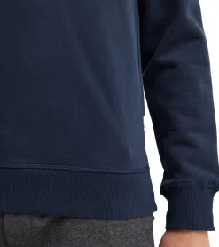 Pullover & Sweater*11 PROJECT Davin Herren Sweater mit UNIVERSITY Frontprint Baumwoll-Sweatshirt 20715943 194024 Dunkelblau