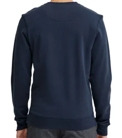 Pullover & Sweater*11 PROJECT Davin Herren Sweater mit UNIVERSITY Frontprint Baumwoll-Sweatshirt 20715943 194024 Dunkelblau